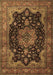 Machine Washable Persian Brown Traditional Rug, wshtr1871brn