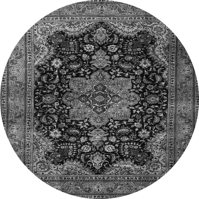 Machine Washable Persian Gray Traditional Rug, wshtr1871gry