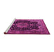 Sideview of Machine Washable Persian Pink Traditional Rug, wshtr1871pnk