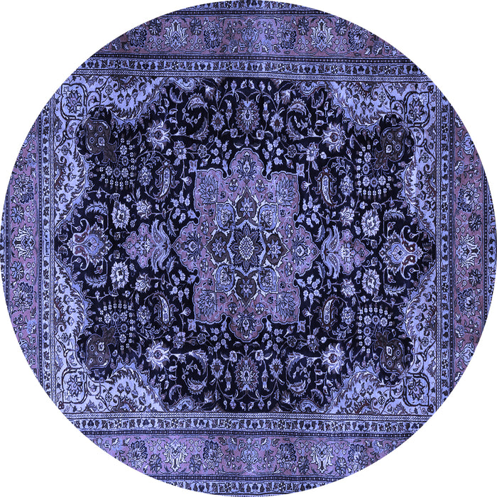 Round Persian Blue Traditional Rug, tr1871blu