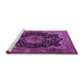 Sideview of Machine Washable Persian Purple Traditional Area Rugs, wshtr1871pur