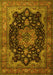 Machine Washable Persian Yellow Traditional Rug, wshtr1871yw