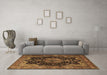 Machine Washable Persian Brown Traditional Rug in a Living Room,, wshtr1871brn