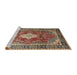 Sideview of Machine Washable Traditional Camel Brown Rug, wshtr1872