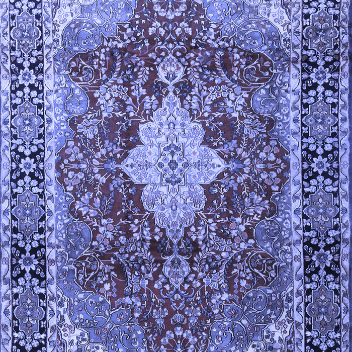 Machine Washable Persian Blue Traditional Rug, wshtr1872blu