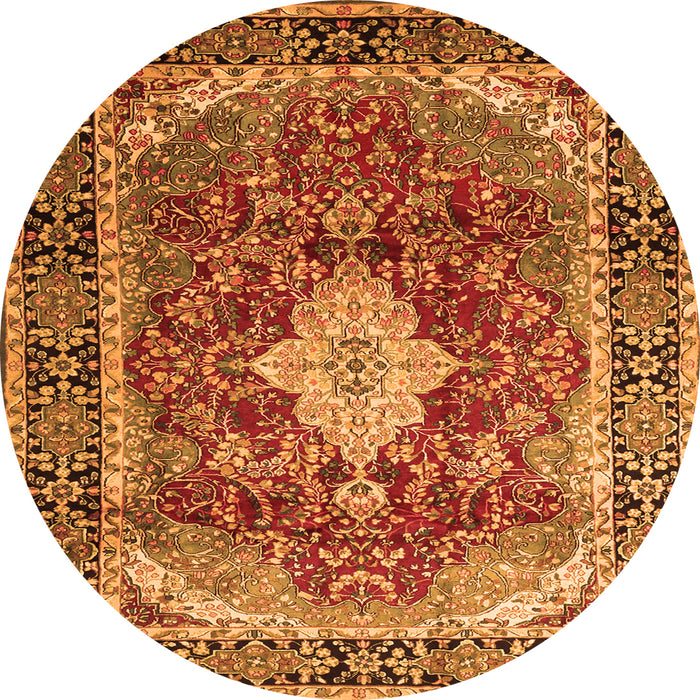 Machine Washable Persian Orange Traditional Area Rugs, wshtr1872org