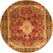 Machine Washable Persian Orange Traditional Area Rugs, wshtr1872org