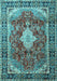 Machine Washable Persian Light Blue Traditional Rug, wshtr1872lblu