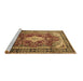 Sideview of Machine Washable Persian Brown Traditional Rug, wshtr1872brn