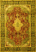 Machine Washable Persian Yellow Traditional Rug, wshtr1872yw