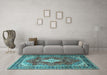 Machine Washable Persian Light Blue Traditional Rug in a Living Room, wshtr1872lblu