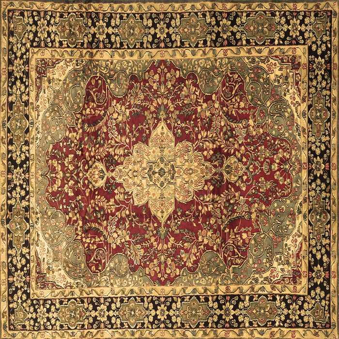 Square Persian Brown Traditional Rug, tr1872brn