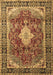 Machine Washable Persian Brown Traditional Rug, wshtr1872brn