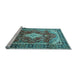 Sideview of Machine Washable Persian Light Blue Traditional Rug, wshtr1872lblu