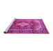 Sideview of Machine Washable Persian Pink Traditional Rug, wshtr1872pnk