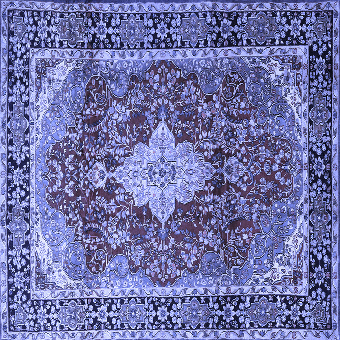 Square Persian Blue Traditional Rug, tr1872blu
