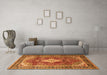 Machine Washable Persian Orange Traditional Area Rugs in a Living Room, wshtr1872org