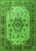 Serging Thickness of Machine Washable Persian Green Traditional Area Rugs, wshtr1873grn