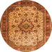 Machine Washable Persian Orange Traditional Area Rugs, wshtr1873org