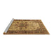 Sideview of Machine Washable Persian Brown Traditional Rug, wshtr1873brn