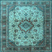 Square Persian Light Blue Traditional Rug, tr1873lblu