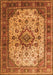 Serging Thickness of Machine Washable Persian Orange Traditional Area Rugs, wshtr1873org