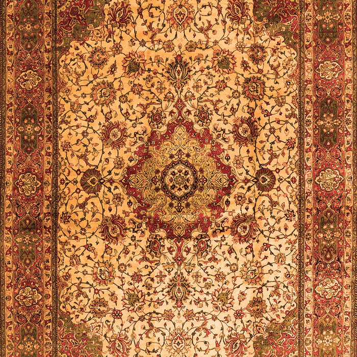 Serging Thickness of Machine Washable Persian Orange Traditional Area Rugs, wshtr1873org