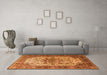 Machine Washable Persian Orange Traditional Area Rugs in a Living Room, wshtr1873org