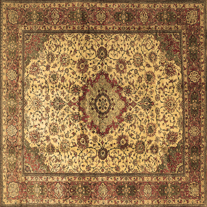 Square Machine Washable Persian Brown Traditional Rug, wshtr1873brn