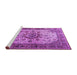 Sideview of Machine Washable Persian Purple Traditional Area Rugs, wshtr1873pur