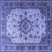 Square Persian Blue Traditional Rug, tr1873blu