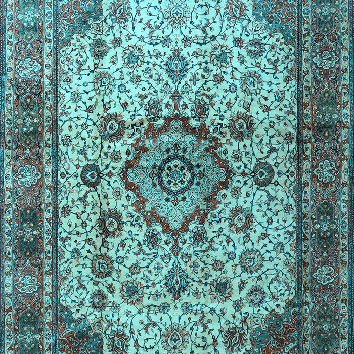 Machine Washable Persian Light Blue Traditional Rug, wshtr1873lblu