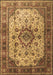 Machine Washable Persian Brown Traditional Rug, wshtr1873brn