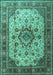 Machine Washable Persian Turquoise Traditional Area Rugs, wshtr1873turq