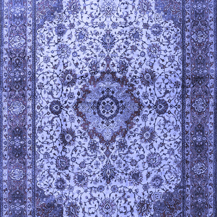 Machine Washable Persian Blue Traditional Rug, wshtr1873blu