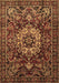 Machine Washable Persian Brown Traditional Rug, wshtr1874brn