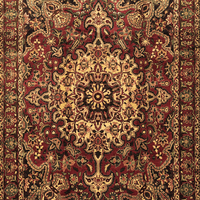 Machine Washable Persian Brown Traditional Rug, wshtr1874brn
