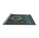 Sideview of Machine Washable Persian Light Blue Traditional Rug, wshtr1874lblu