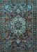 Machine Washable Persian Light Blue Traditional Rug, wshtr1874lblu