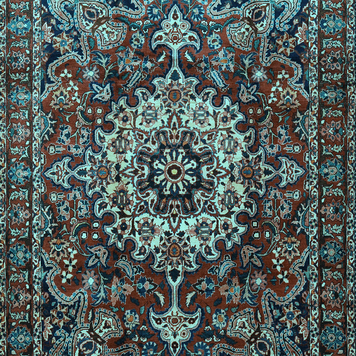 Machine Washable Persian Light Blue Traditional Rug, wshtr1874lblu