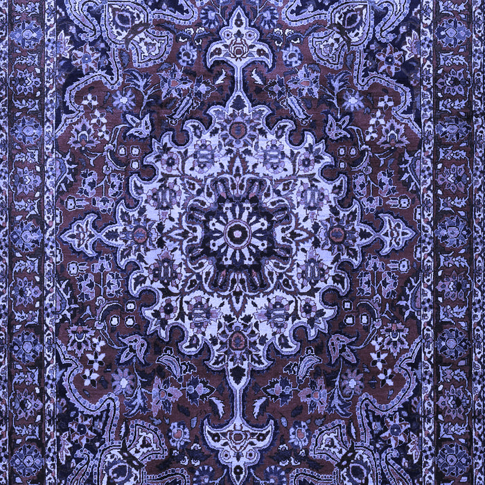 Machine Washable Persian Blue Traditional Rug, wshtr1874blu