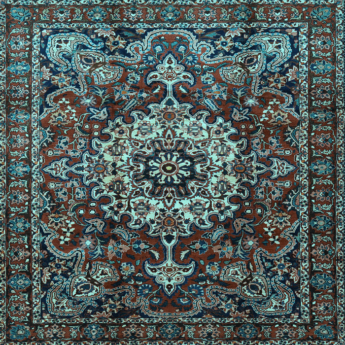 Square Machine Washable Persian Light Blue Traditional Rug, wshtr1874lblu