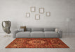 Machine Washable Persian Orange Traditional Area Rugs in a Living Room, wshtr1874org