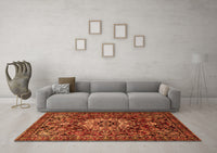 Machine Washable Persian Orange Traditional Rug, wshtr1874org