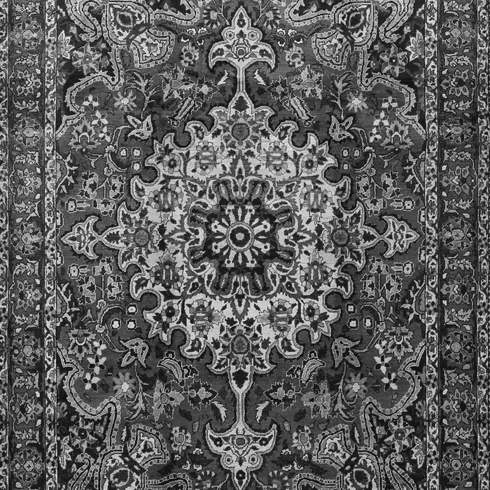 Serging Thickness of Machine Washable Persian Gray Traditional Rug, wshtr1874gry