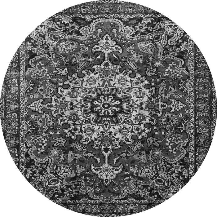 Machine Washable Persian Gray Traditional Rug, wshtr1874gry