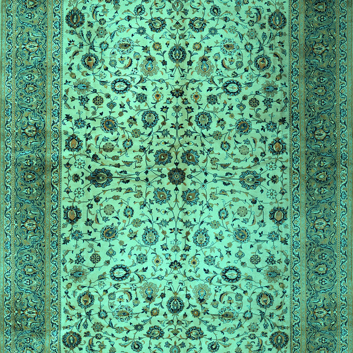 Machine Washable Persian Turquoise Traditional Area Rugs, wshtr1875turq