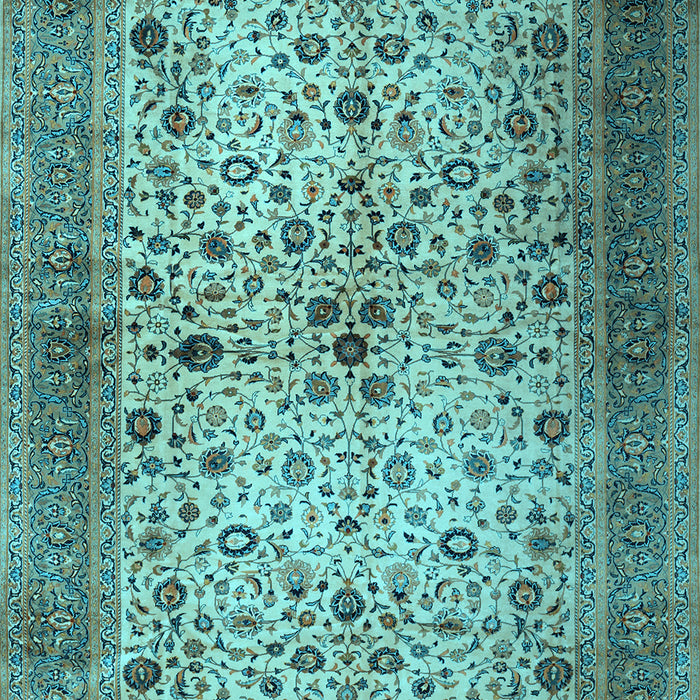 Machine Washable Persian Light Blue Traditional Rug, wshtr1875lblu