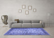 Machine Washable Persian Blue Traditional Rug in a Living Room, wshtr1875blu