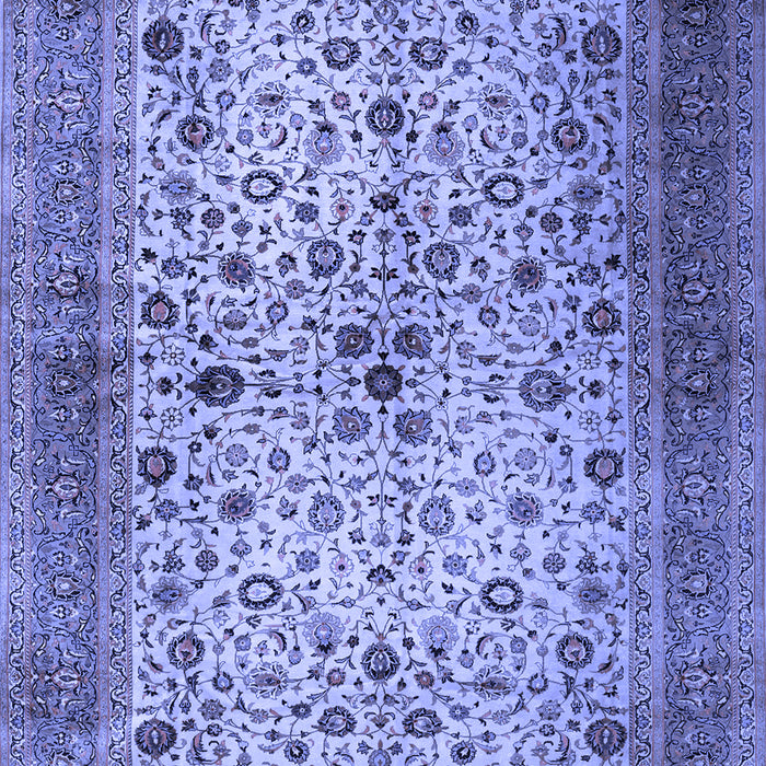 Machine Washable Persian Blue Traditional Rug, wshtr1875blu